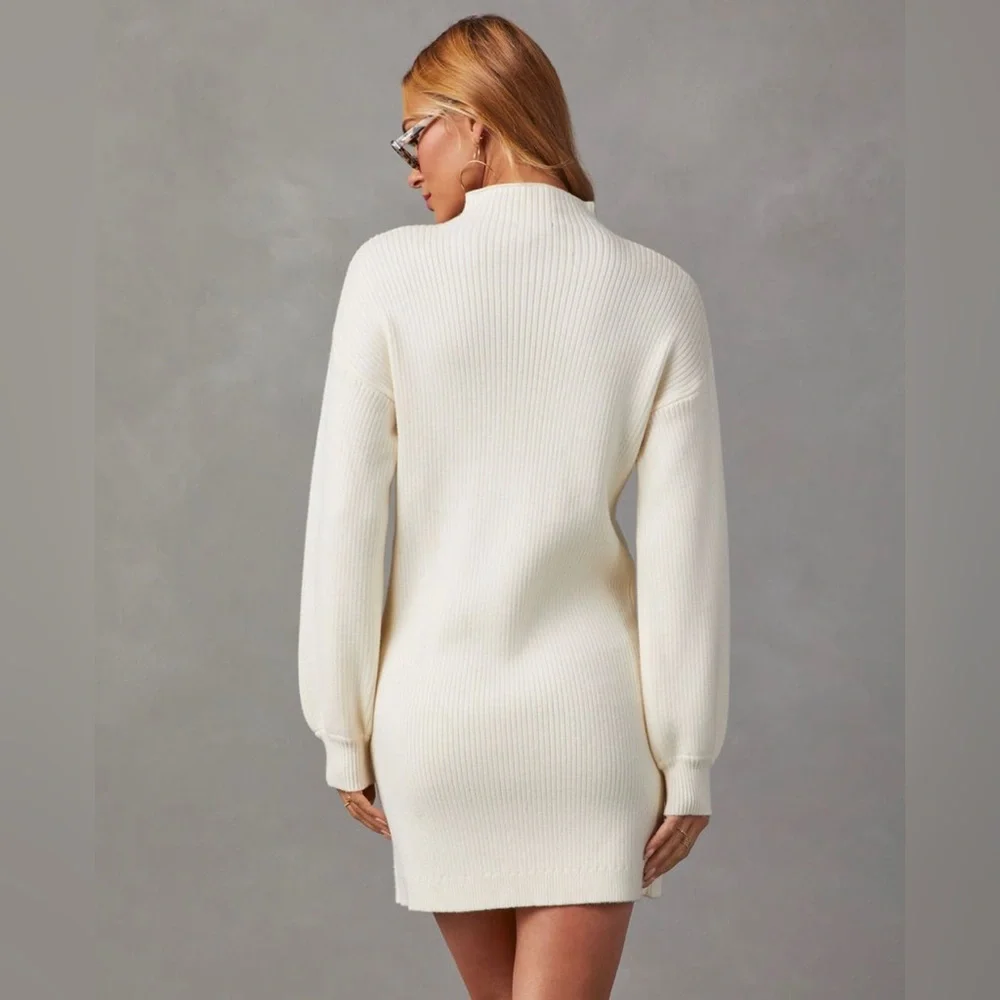 VICI Dolls Anastasia Mock Neck Knit Cream Sweater Dress Medium Last one!! - Picture 2 of 5